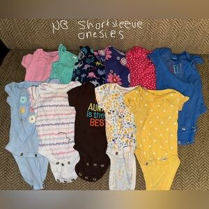 Newborn short sleeve onesie lot